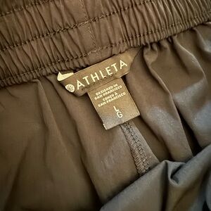 Athleta Midday Mid Rise Midi Poplin Skirt